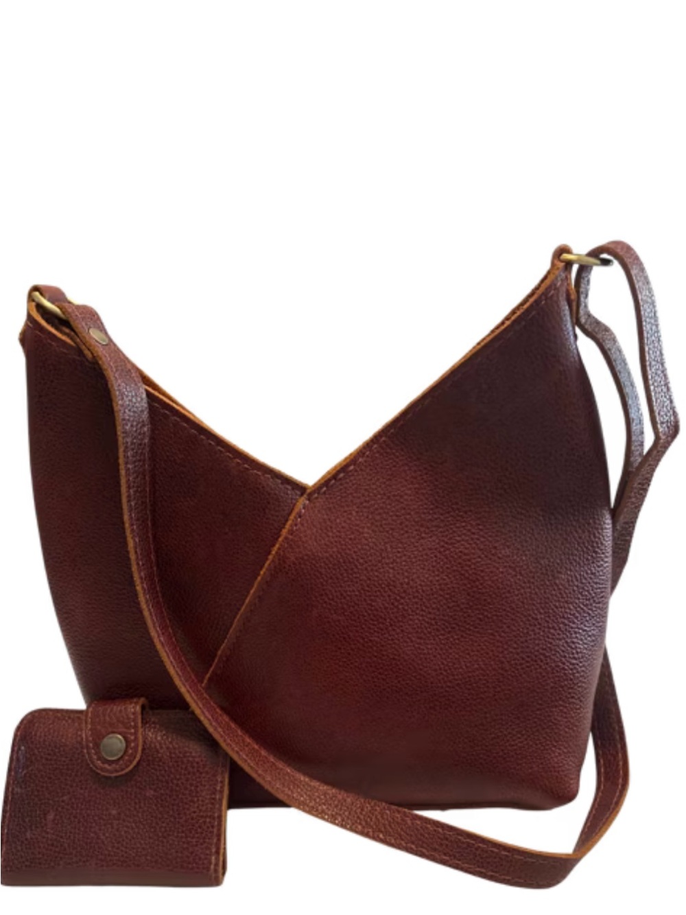 Portland Leather shoulder bag with matching wallet
